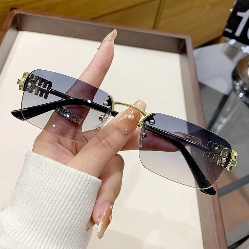 Sunglasses Cat Eye - 2026 Nowe Bezramkowe Gradientowe Okulary Przeciwsłoneczne