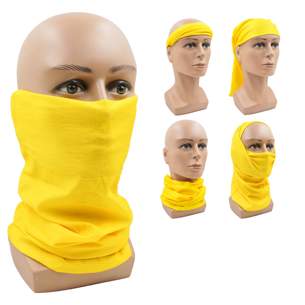 Headband Summer Knit - Żółta Wielofunkcyjna Chusta na Szyję Rowerowa