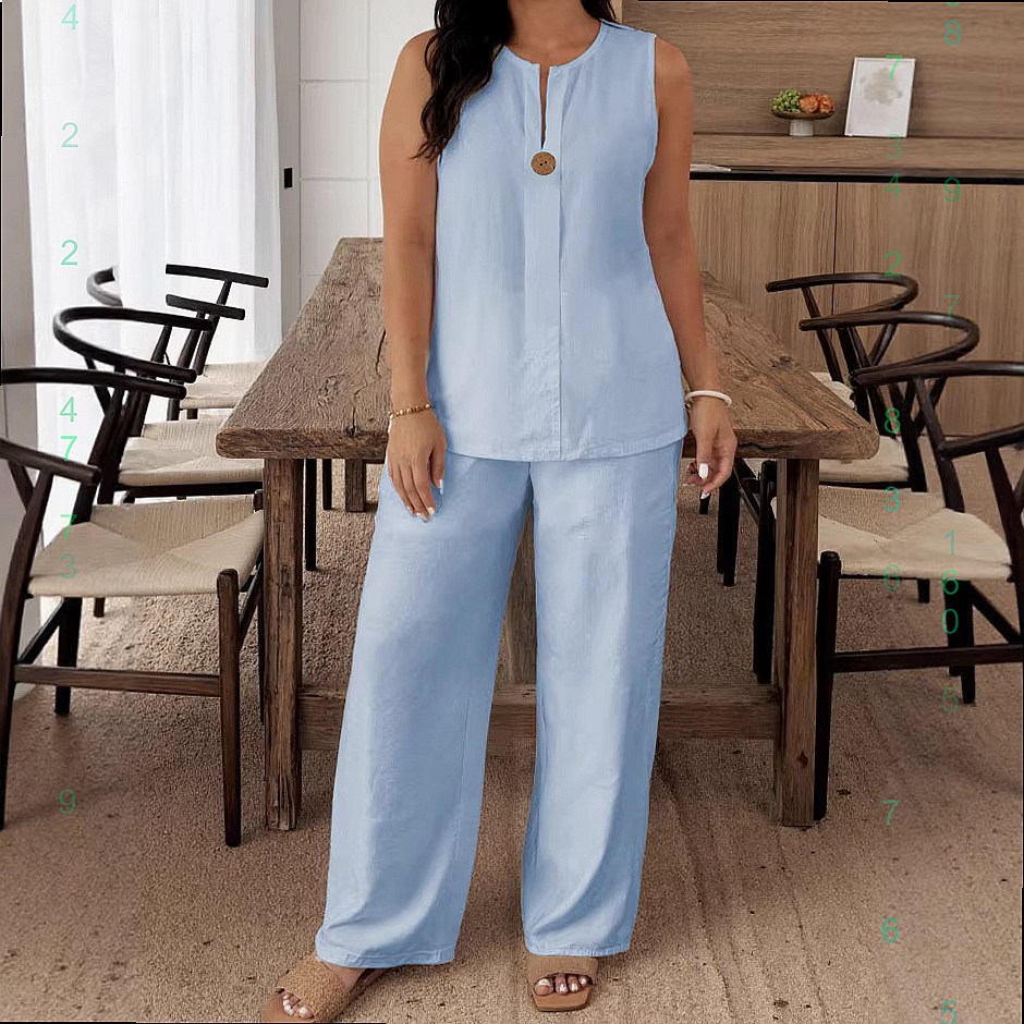 Wygodny, luźny top i spodnie z – Linen Pant Wide recenzja i cena