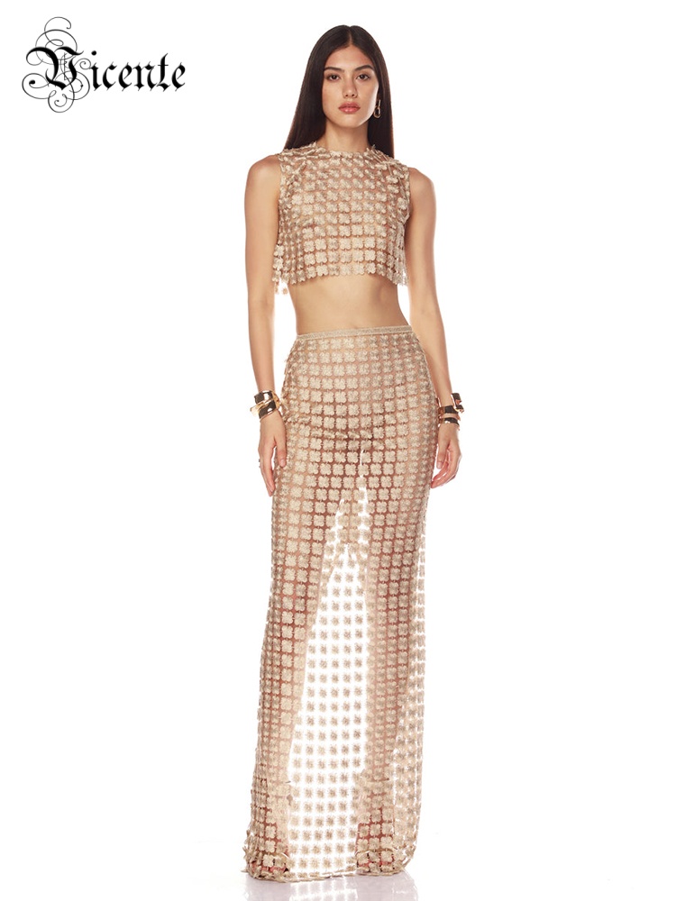 Stylowy beżowy krótki top bez  – Crop Top Crochet recenzja i cena