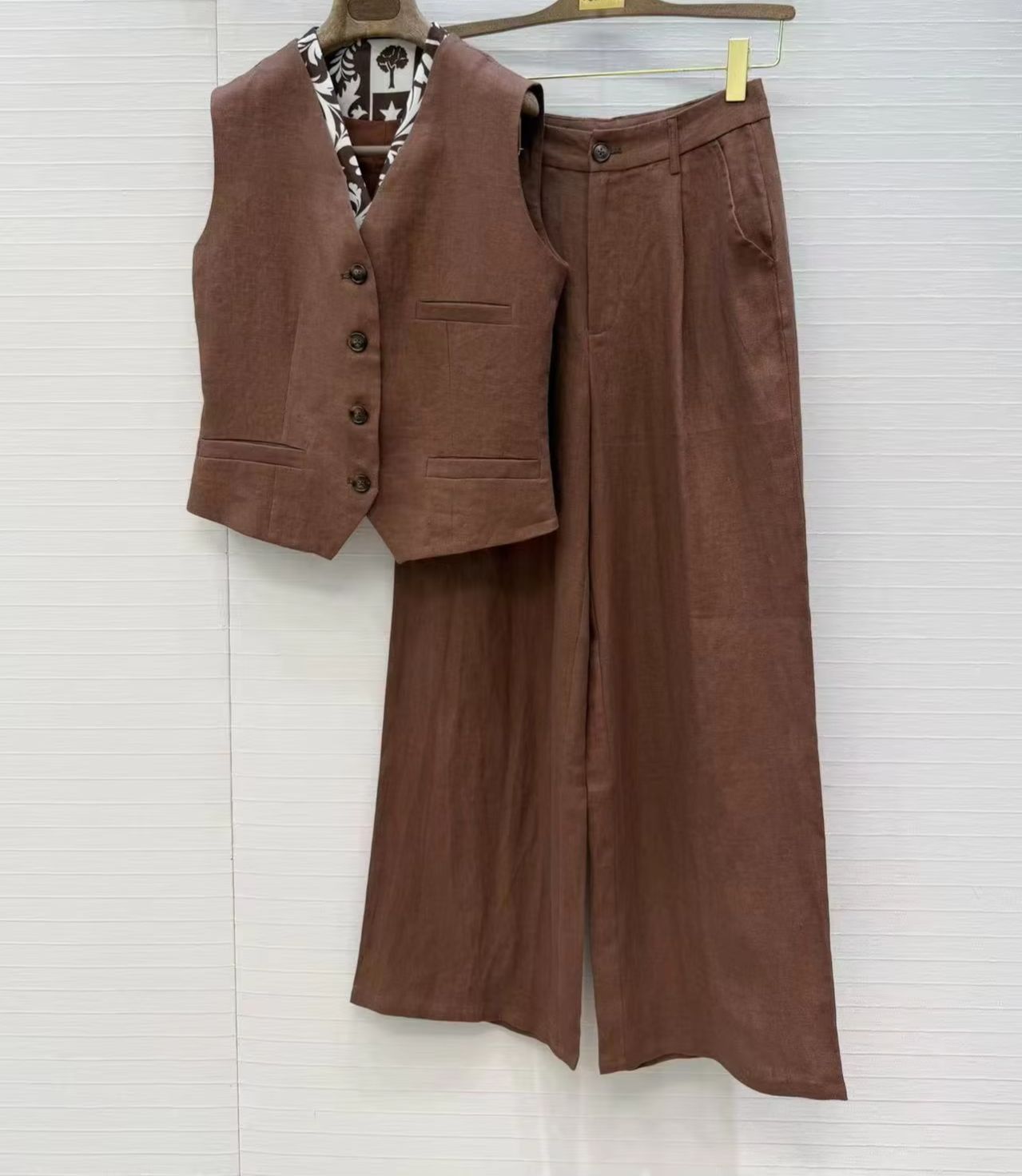 Elegancki komplet: lniany swet – Linen Pant Wide recenzja i cena