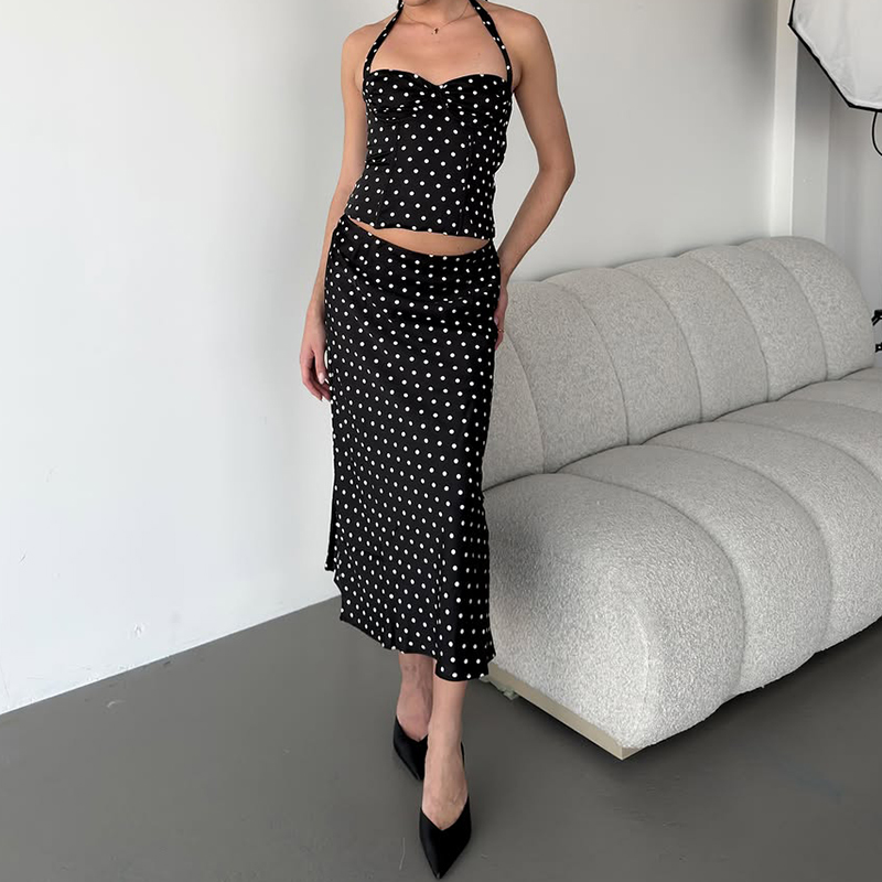 Dwuczęściowy Zestaw Spódnice w – Crop Top Crochet recenzja i cena