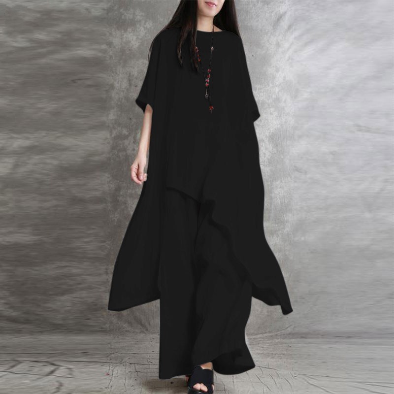 Damskie bawełniane lniane 2-cz – Linen Pant Wide recenzja i cena