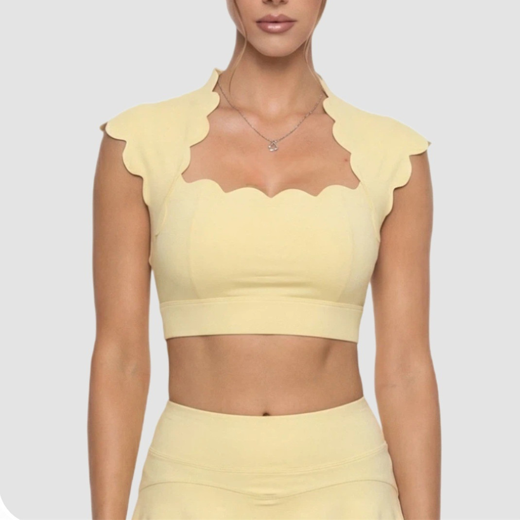 Damska sportowa kamizelka z fa – Crop Top Crochet recenzja i cena