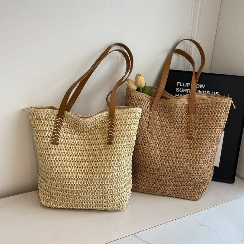 Urocza, jednokolorowa, tkana t – Tote Bag Beach recenzja i cena